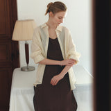SIA8043 Sheer Layered Wrinkle Dress_Brown