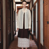 SIA8043 Sheer Layered Wrinkle Dress_Brown