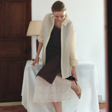 SIA8043 Sheer Layered Wrinkle Dress_Brown