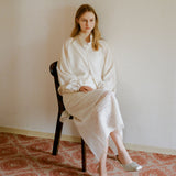 SIA8043 Sheer Layered Wrinkle Dress_Cream