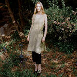 SIA8043 Sheer Layered Wrinkle Dress_Olive