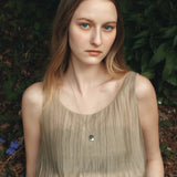 SIA8043 Sheer Layered Wrinkle Dress_Olive