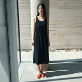 SIA8045 Classic Draped Long Dress_Black
