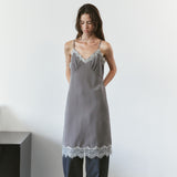 SIA8046 Vintage Lace Slip Dress_Warm Gray