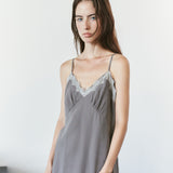 SIA8046 Vintage Lace Slip Dress_Warm Gray