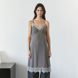 SIA8046 Vintage Lace Slip Dress_Warm Gray