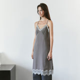SIA8046 Vintage Lace Slip Dress_Warm Gray