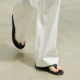 SIAC3046 Cowhide Wood Heel Sandals_Black