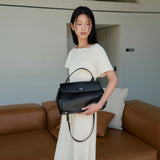 SIAC3061 Leather Michelle Bag S_Black