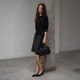 SIAC3061 Leather Michelle Bag S_Black