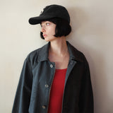 SIAC3103 Vintage Cotton Ball Cap_Charcoal