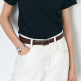 SIAC3108 Classic Frame Leather Belt_Brown