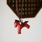 SIAC3116 Lambskin Horse Charm_Red