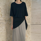 SIAC3118 Wrinkle Shawl Scarf_Black