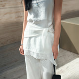 SIAC3118 Wrinkle Shawl Scarf_White