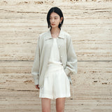 SIAC3118 Wrinkle Shawl Scarf_White