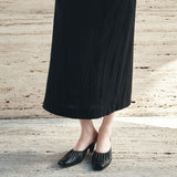 SIAC3119 Ballet Real Leather Mules_Black
