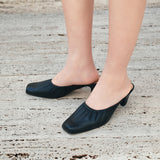 SIAC3119 Ballet Real Leather Mules_Black