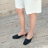 SIAC3119 Ballet Real Leather Mules_Black