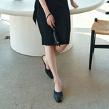 SIAC3119 Ballet Real Leather Mules_Black
