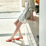 SIAC3119 Ballet Real Leather Mules_Red