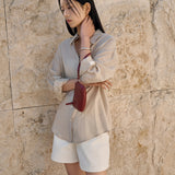 SIAC3124 Loop Leather Mini Pouch_Wine
