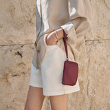 SIAC3124 Loop Leather Mini Pouch_Wine