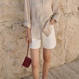 SIAC3124 Loop Leather Mini Pouch_Wine