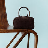 SIAC3144 Mini Puff Suede Bag_Dark brown