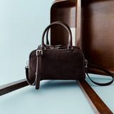 SIAC3144 Mini Puff Suede Bag_Dark brown