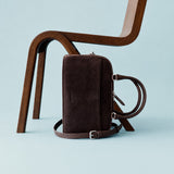 SIAC3144 Mini Puff Suede Bag_Dark brown
