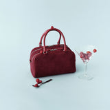 SIAC3144 Mini Puff Suede Bag_Wine