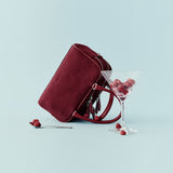 SIAC3144 Mini Puff Suede Bag_Wine