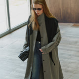 SIAC3149 Wool Knit Shawl Scarf_Black