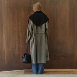 SIAC3149 Wool Knit Shawl Scarf_Black