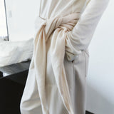 SIAC3149 Wool Knit Shawl Scarf_Cream