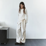 SIAC3149 Wool Knit Shawl Scarf_Cream