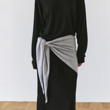 SIAC3149 Wool Knit Shawl Scarf_Light gray