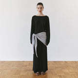 SIAC3149 Wool Knit Shawl Scarf_Light gray