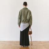 SIAC3149 Wool Knit Shawl Scarf_Light gray