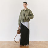 SIAC3149 Wool Knit Shawl Scarf_Light gray