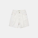 SIJN6030 color denim shorts_Ivory