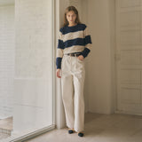 SIJN6062 New Wide Cream Jeans_Cream