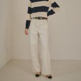 SIJN6062 New Wide Cream Jeans_Cream