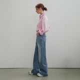 SIJN6085 Loose Fit Iconic Bootcut Denim_Medium blue