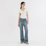 SIJN6096 Vintage Two-Pocket Essential Denim_Medium blue