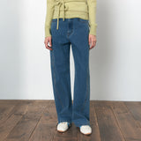 SIJN6103 Trucker Wide Jeans_Deep blue