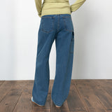 SIJN6103 Trucker Wide Jeans_Deep blue