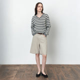 SIJN6108 Bermuda Denim Shorts_Dusty Gray