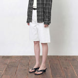 SIJN6108 Bermuda Denim Shorts_White